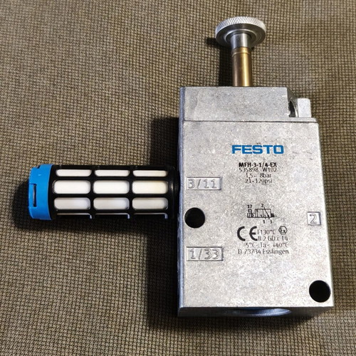 Festo MFH-3-1/4-EX solenoid valve like new with silencer