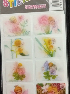 2D αυτοκόλλητα scrapbooking καινούργια, vintage νεράιδες και αγγελάκια