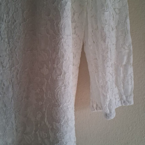 White lace blouse with lining, size XXXL / 46 / 18
