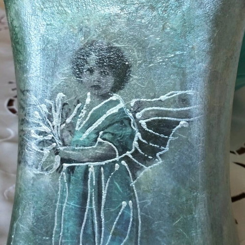 Vintage decorative liquid bottle used