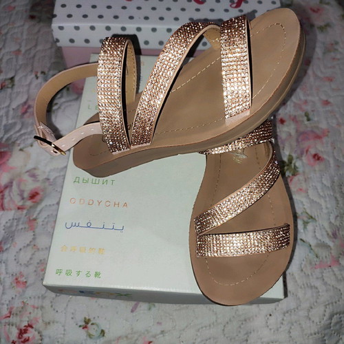 Children's sandals new gold size 30