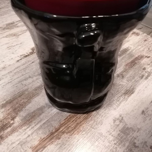 Vintage black boot-shaped planter like new