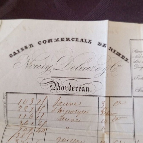 French letter from 1848 used with two stamps, financial correspondence