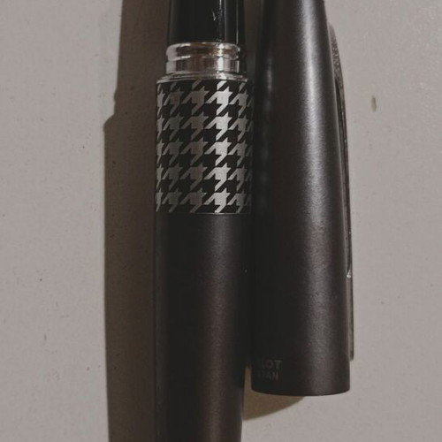 Pilot Japan pen used, gray with black accents