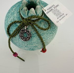Handmade ceramic pomegranate, height 11 cm, diameter 32 cm