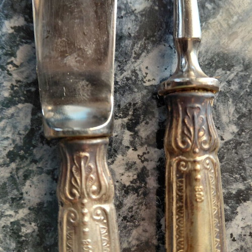 Vintage silver cake serving set like new