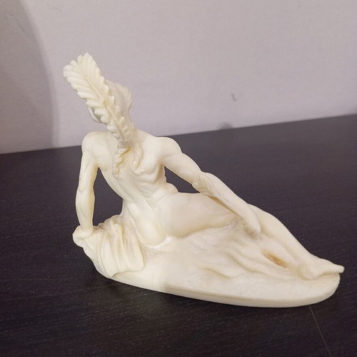 Achilles Fallen Handcrafted Alabaster Statue like new