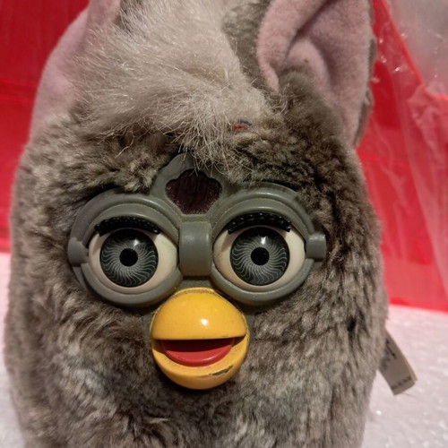 Furby Buddies toy used vintage gray doll