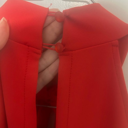 Midi coral dress like new, medium, with sexy back opening