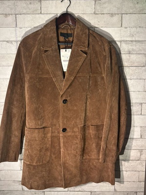 Zara Suede Leather Jacket new, oversized, brown, size XL