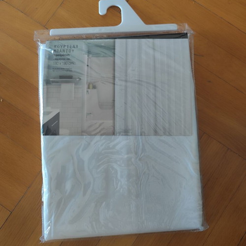 Fabric shower curtain white 180x180 cm new