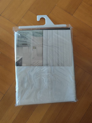 Fabric shower curtain white 180x180 cm new