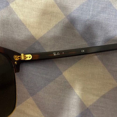Ray-Ban Clubmaster RB3016 1145/19 51mm sunglasses used, tortoise green mirror