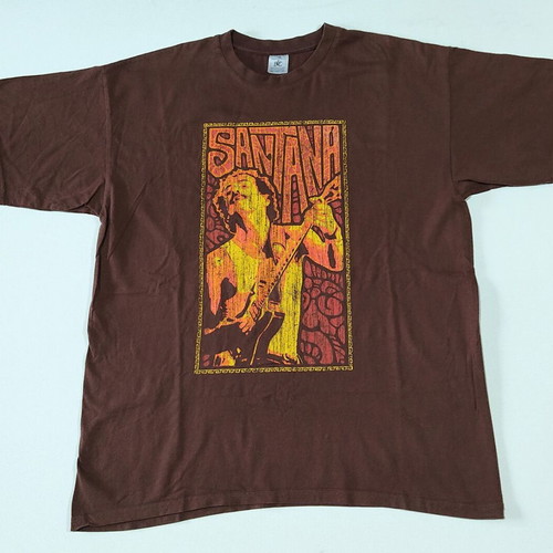 T-Shirt Carlos Santana Live 2009 Concert XL like new, brown