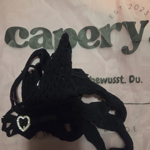 Garters new fishnet with heart-shaped crystals