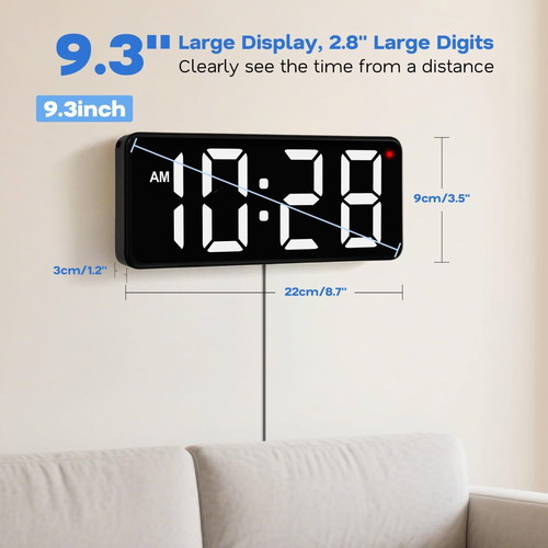 Sukeen Digital Desk Clock like new with large LED digits and auto brightness
