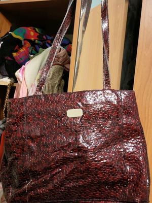 Carven Paris vintage bag used with 3 compartments