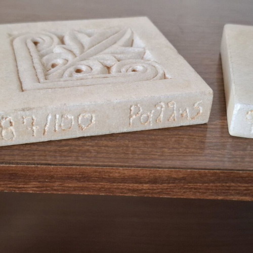 Marble prespapie like new, handmade from marble carving workshop