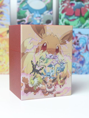 Κουτί Pokemon καρτών 3D εκτυπωμένο Eevee Evolution θεματικό καινούργιο
