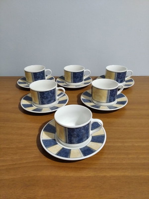 Royal Bavaria Germany coffee cups used, set of 6