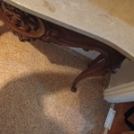 Handmade entry table with marble like new
