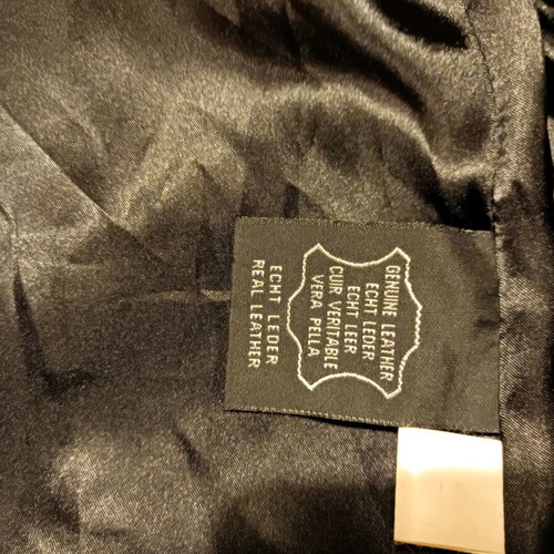 Ricano men's leather coat new, black semi-glossy, size M/L