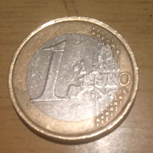 1 euro 2002 used, minted in Ireland