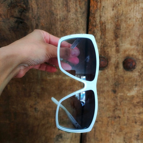 Gucci 3127/6 sunglasses white oversized square frame with gradient lenses like new