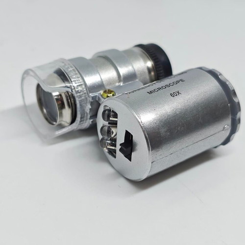 Pocket Microscope 60x with LED and UV Light like new