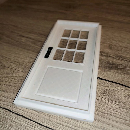 White door for models and diorama new with frame and locks