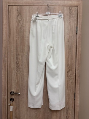 Zini Панталон Нов Бял Креп Носен Размер L