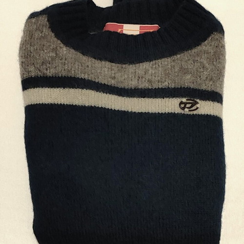Diesel wool knitwear sweater like new, size M, navy and gray