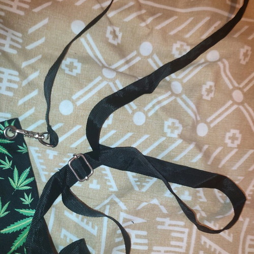 Amsterdam hemp shoulder bag new, black and green