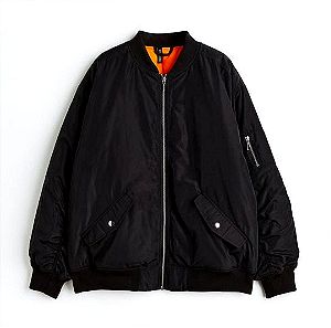 Bomber jacket με γέμισμα γυναικείο, oversize Small(βάρδια γραμμή)