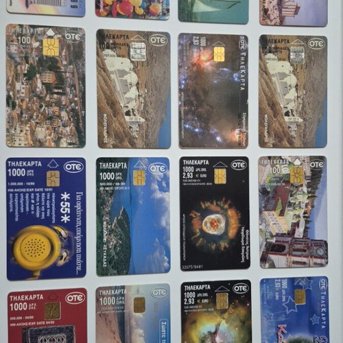 Phone cards like new, set of 16 rare collectible designs