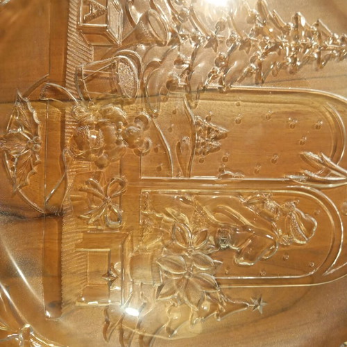 Soga Christmas platter unused with embossed designs
