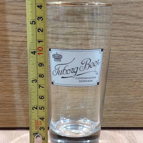 Tuborg beer set of two promotional glasses 300ml like new