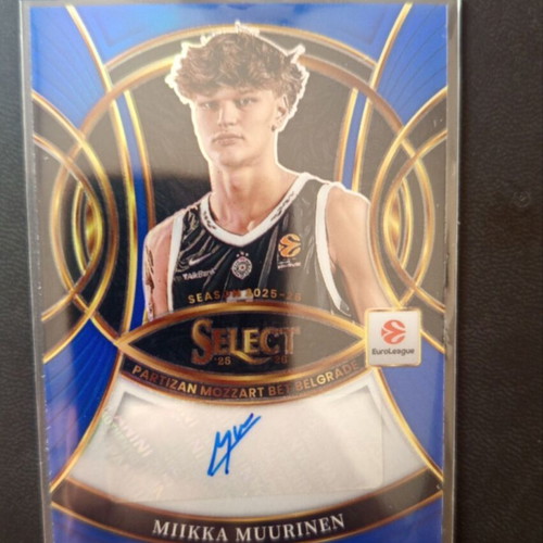 Miikka Muurinen 2025-26 Panini Select EuroLeague Blue /49 Auto Signatures like new