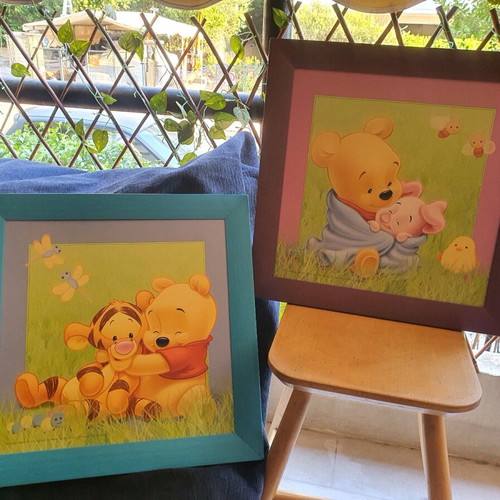 Disney wooden frames 40x40 cm like new, set of 2 from Holland