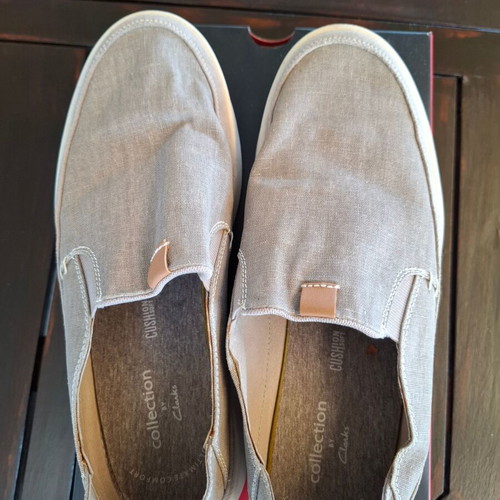Clarks beige moccasins size 42