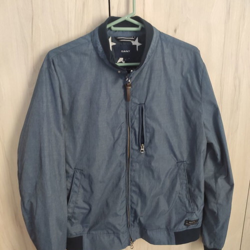 Gant men's lightweight bomber jacket dusty blue size L, M like new