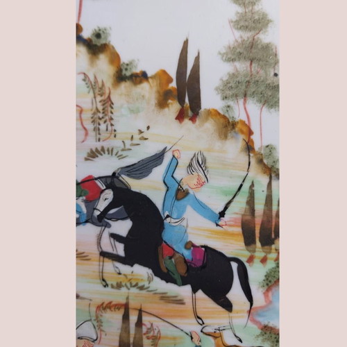 Persian traditional miniature painting used with Khatam frame