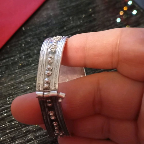 Silver 950 Byzantine Style Bracelet with Hematite Stone like new