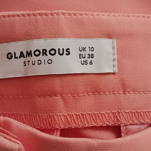 Glamorous high-waisted pants used, peach color, size M
