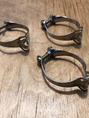 Vintage brake cable clips new, set of 3