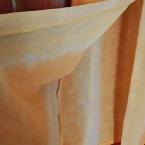 Semi-transparent tunic like new, size M/L, orange-yellow batik
