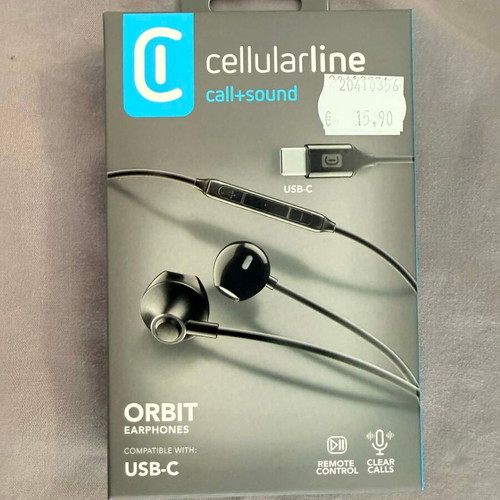 Cellularline ORBIT Type-C handsfree earphones new, sealed