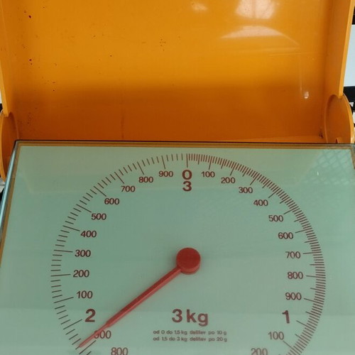 Vintage kitchen scale with Marlboro stickers