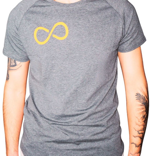 Legendary T-shirt Infinity gray new, 94% cotton 6% spandex
