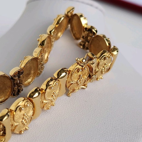 Gold bracelet 14 carat used, length 18.5cm